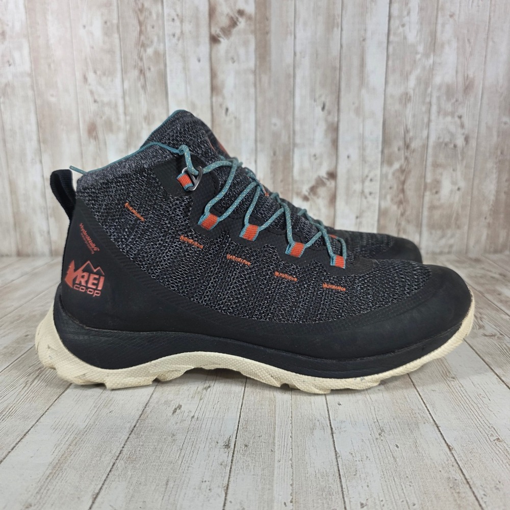 REI Co-op Hydro Walk Men's Lightweight Hiking Trail‎ Boots Gray Orange Size 10